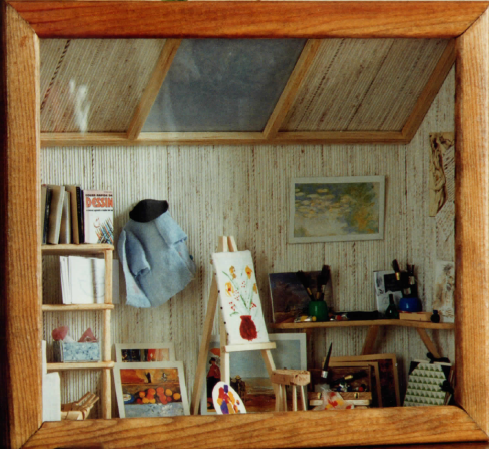 vitrine miniature : l'atelier du peintre - Cultura
